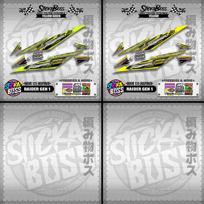 RAIDER GEN 1 DECALS ( WAVE 125 INSPIRED )【WITH FREEBIES】