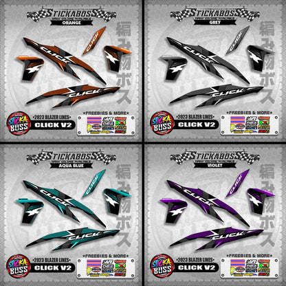 CLICK V2 STICKER DECALS ( 2023 BLAZER LINES )【WITH FREEBIES】