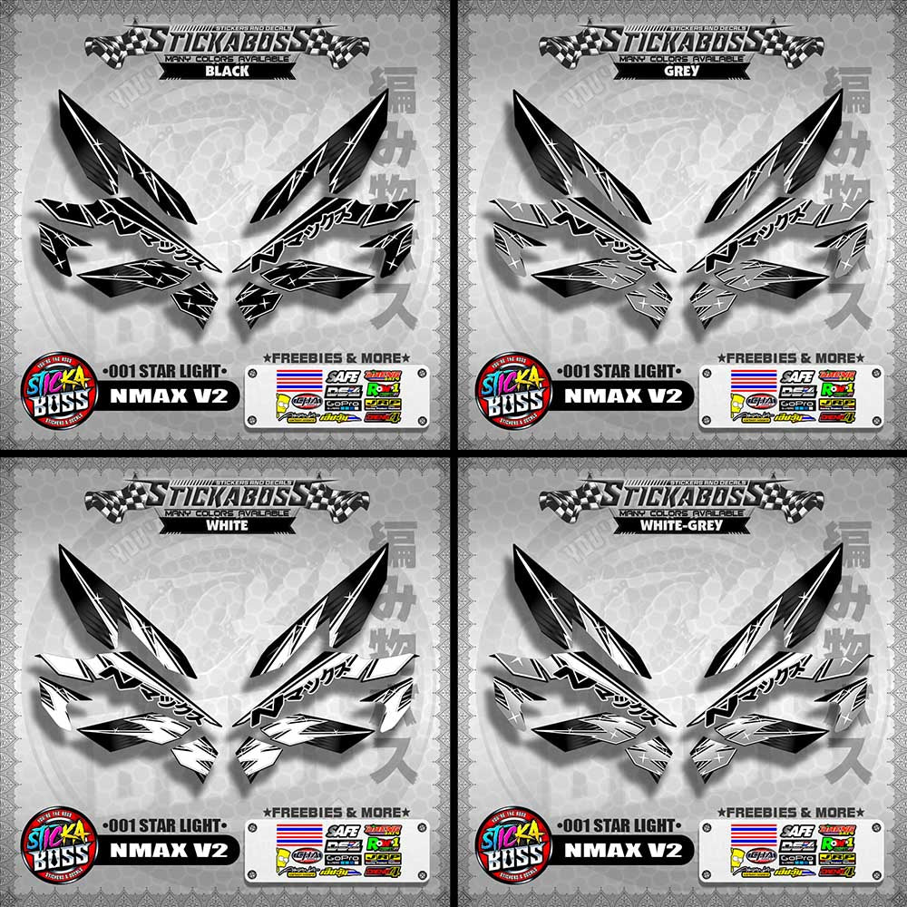 NMAX V2 STICKER DECALS ( 001 STAR LIGHT )【WITH FREEBIES】