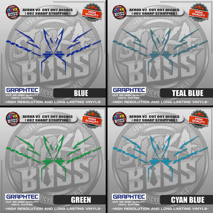 AEROX V2 CUT OUT DECALS ( 002 SHARP STRIPPING ) | VINYL WATERPROOF CUT-OUT STICKER DECALS