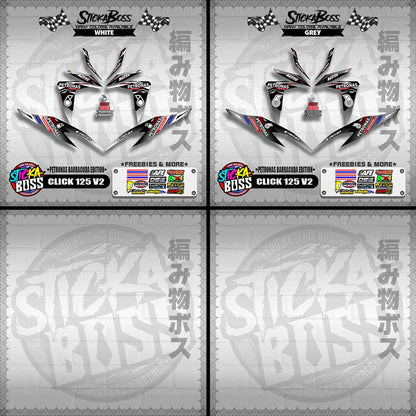 CLICK 125 V2 DECALS ( PETRONAS BARRACUDA EDITION )【WITH FREEBIES】