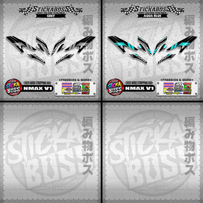 NMAX V1 INDO STICKER DECALS ( 2025 WIDE STRIPPING 005 )【WITH FREEBIES】