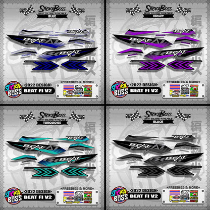 Beat V2 Malaysian Decals ( 2022 Design )【WITH FREEBIES】 Malaysia Concept