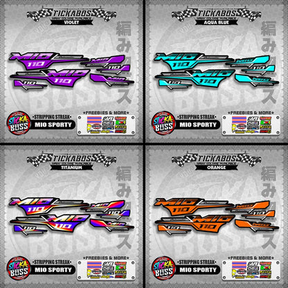 MIO SPORTY THAI CONCEPT STICKER DECALS ( STRIPPING STREAK )【WITH FREEBIES】