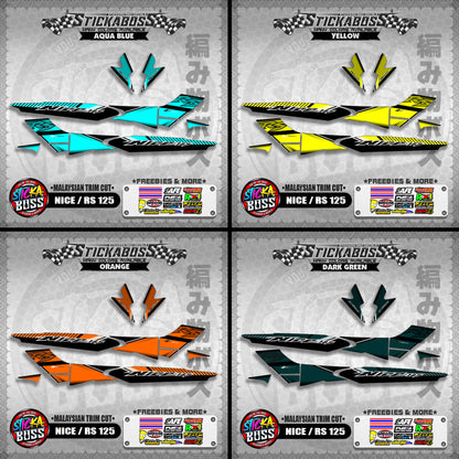 NICE / RS 125 STICKER DECALS ( MALAYSIAN TRIM CUT )【WITH FREEBIES】