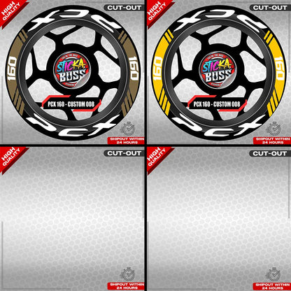 PCX 160 MAG STICKER SET ( 2 MAGS ) - CUSTOM 008 | VINYL WATERPROOF CUT-OUT DECALS