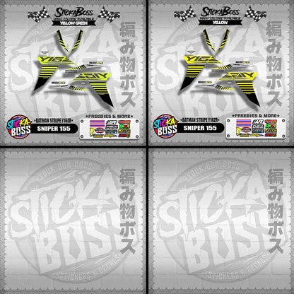 SNIPER 155 DECALS ( BATMAN STRIPE Y16ZR )【WITH FREEBIES】