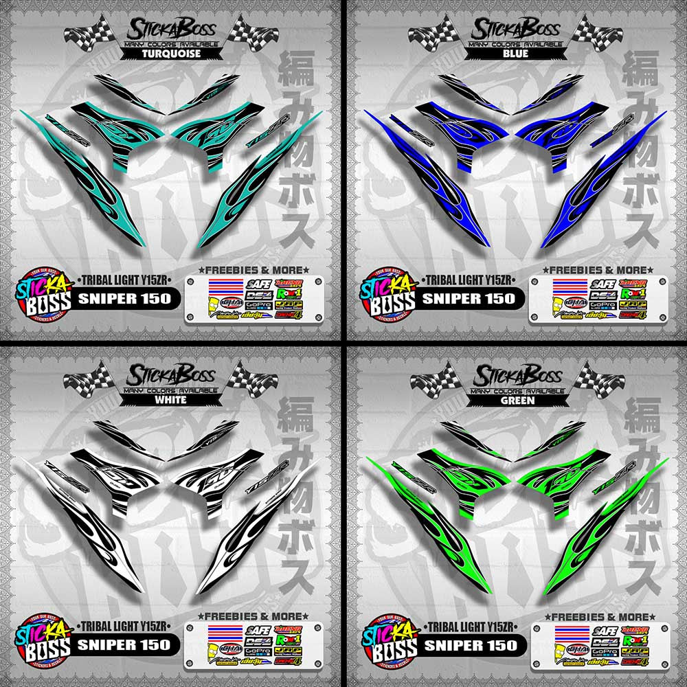 SNIPER 150 DECALS ( TRIBAL LIGHT Y15ZR )[ PREMIUM GLOSSY LAMINATED ]【WITH FREEBIES】