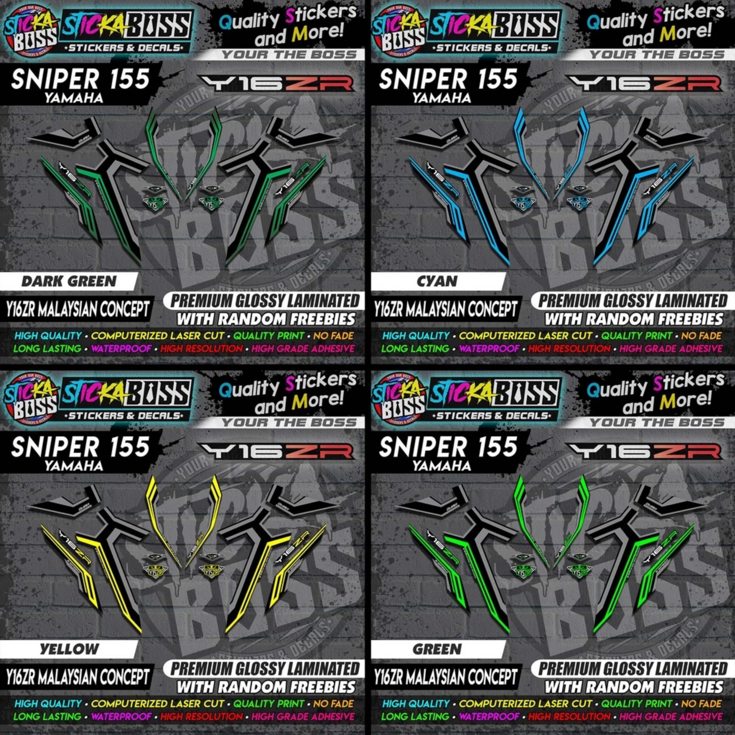 SNIPER 155 STOCK DECALS 【 Y16ZR MALAYSIAN CONCEPT 】