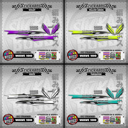 WAVE 100  STICKER DECALS ( 2012 STREAKWAVE ) 【WITH FREEBIES】