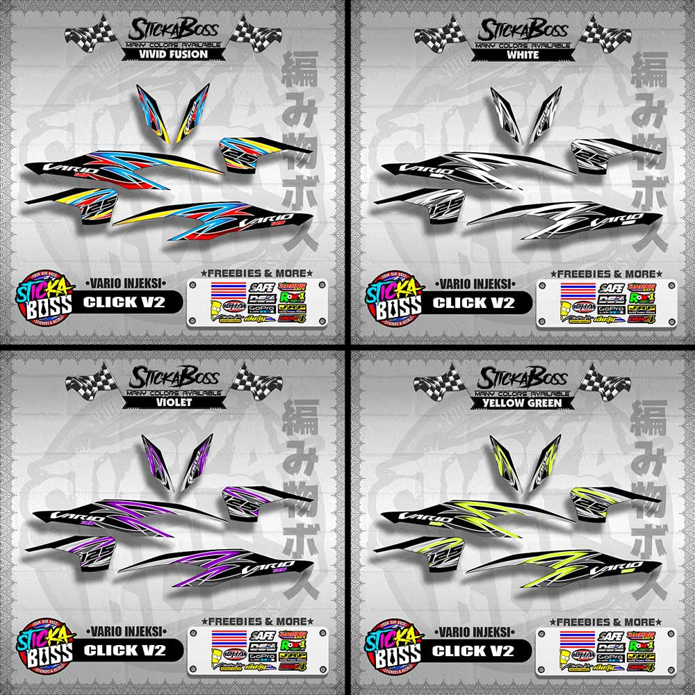 CLICK V2 DECALS ( VARIO INJEKSI )【WITH FREEBIES】
