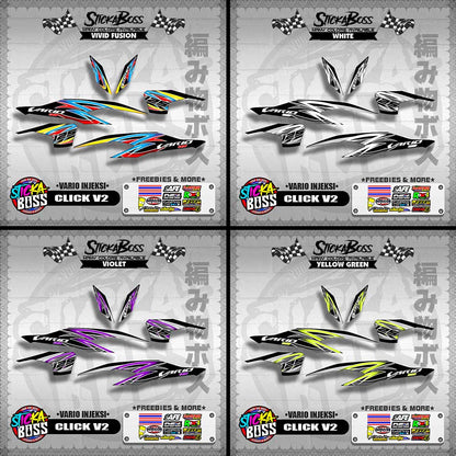 CLICK V2 DECALS ( VARIO INJEKSI )【WITH FREEBIES】