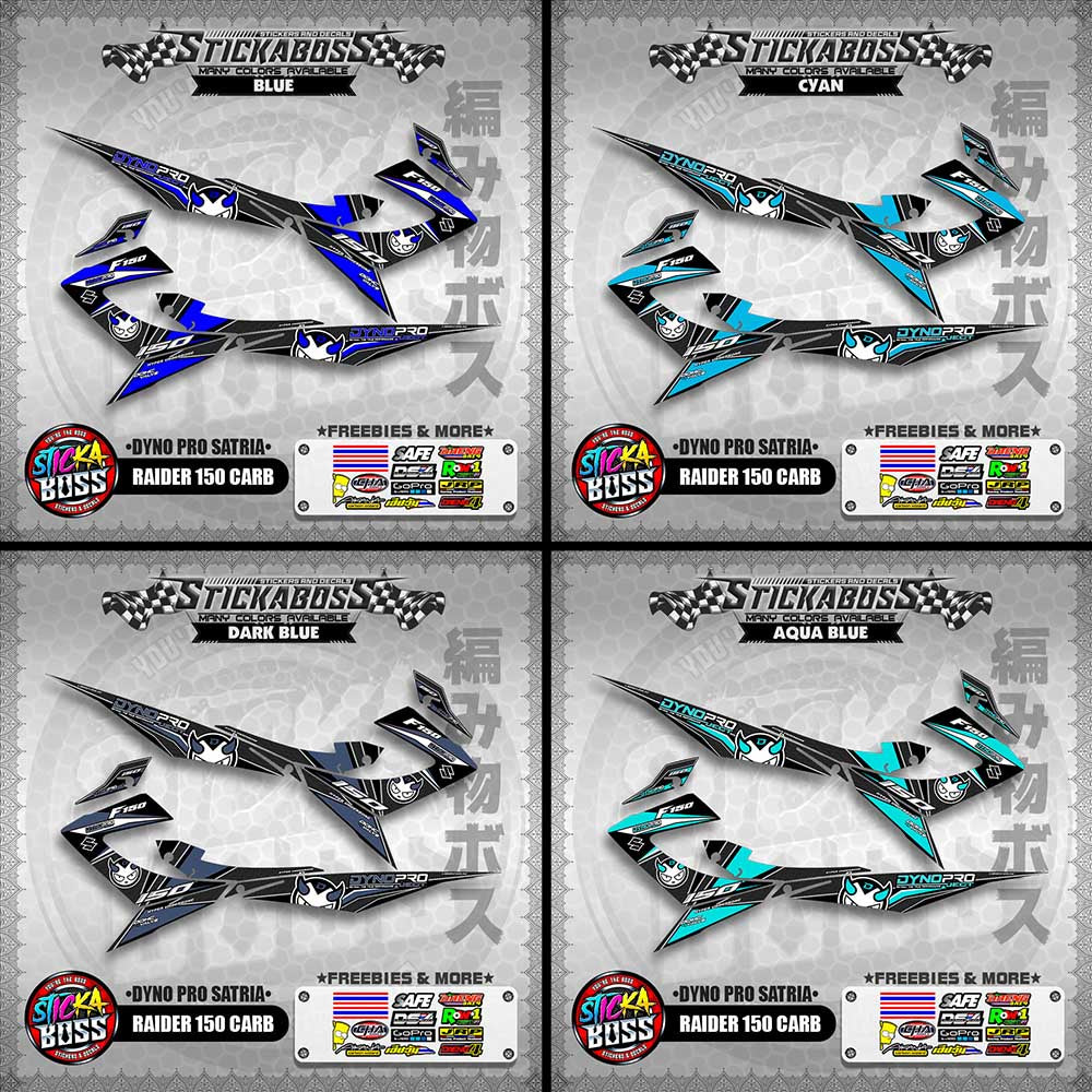 RAIDER 150 CARB STICKER DECALS ( DYNO PRO SATRIA )【WITH FREEBIES】