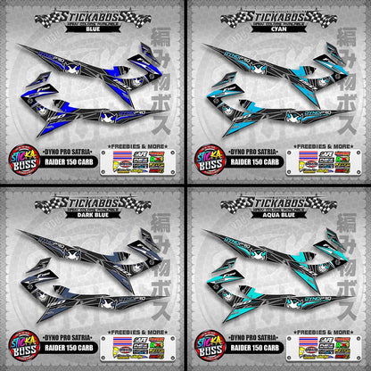 RAIDER 150 CARB STICKER DECALS ( DYNO PRO SATRIA )【WITH FREEBIES】