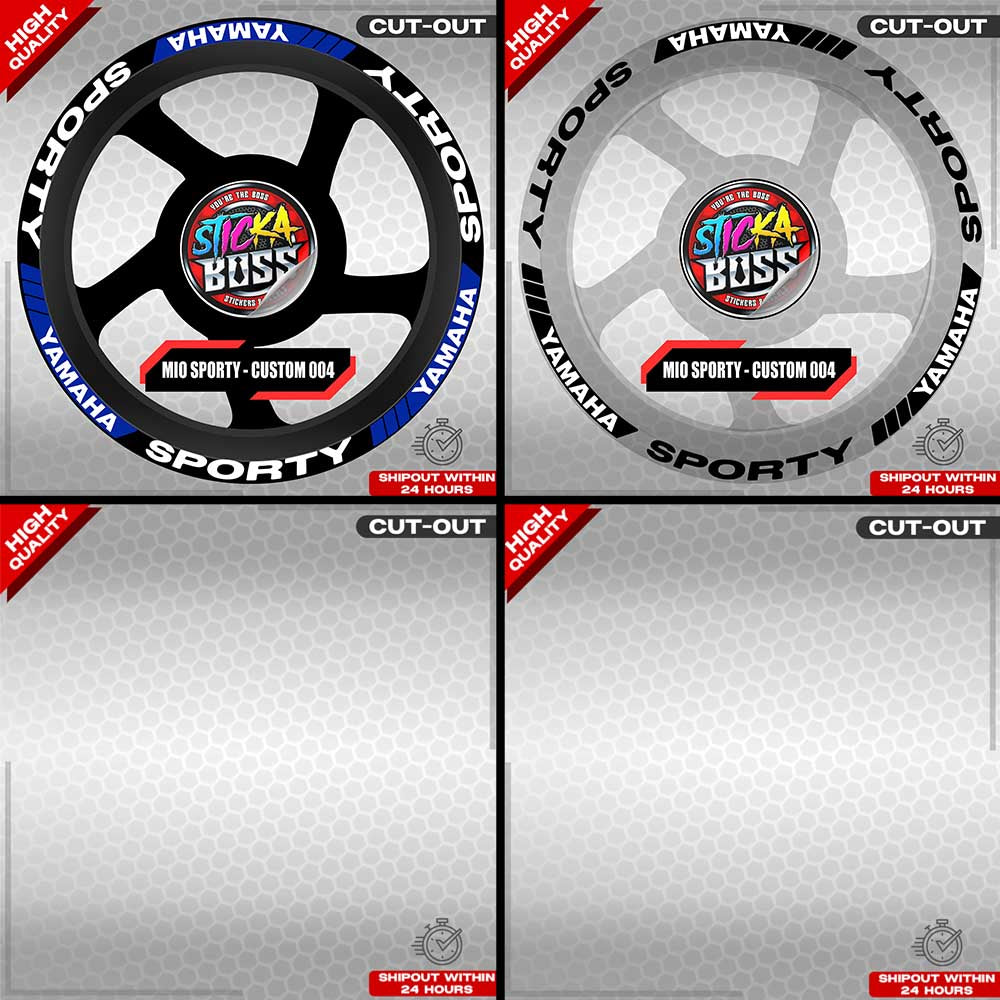 MIO SPORTY MAG STICKER SET ( 2 MAGS ) - CUSTOM 004 | VINYL WATERPROOF CUT-OUT DECALS