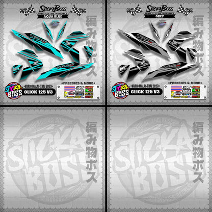 CLICK 125 V3 DECALS ( VARIO MALAY-THAI 2023 )【WITH FREEBIES】