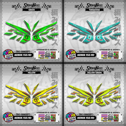 AEROX 155 V2 DECALS ( TRC CONCEPT )【WITH FREEBIES】