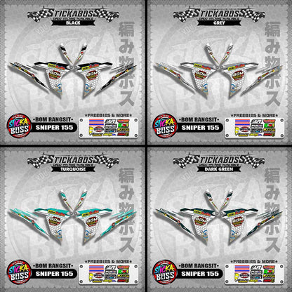 SNIPER 155 INDO DECALS ( BOM RANGSIT )【WITH FREEBIES】