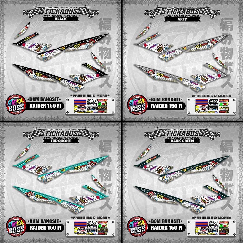 RAIDER 150 FI INDO DECALS ( BOM RANGSIT )【WITH FREEBIES】
