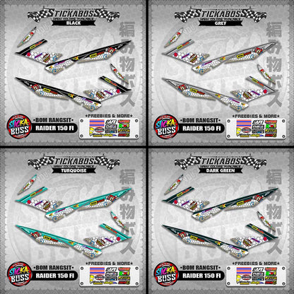 RAIDER 150 FI INDO DECALS ( BOM RANGSIT )【WITH FREEBIES】