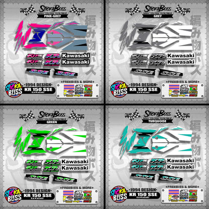 KR 150 SSE STOCK DECALS ( 1994 DESIGN )【WITH FREEBIES】