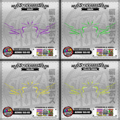 【PREMIUM UV PRINT】TRANSPARENT AEROX 155 V2 STICKER DECALS ( 2023 CUSTOM STRIPING )【WITH FREEBIES】