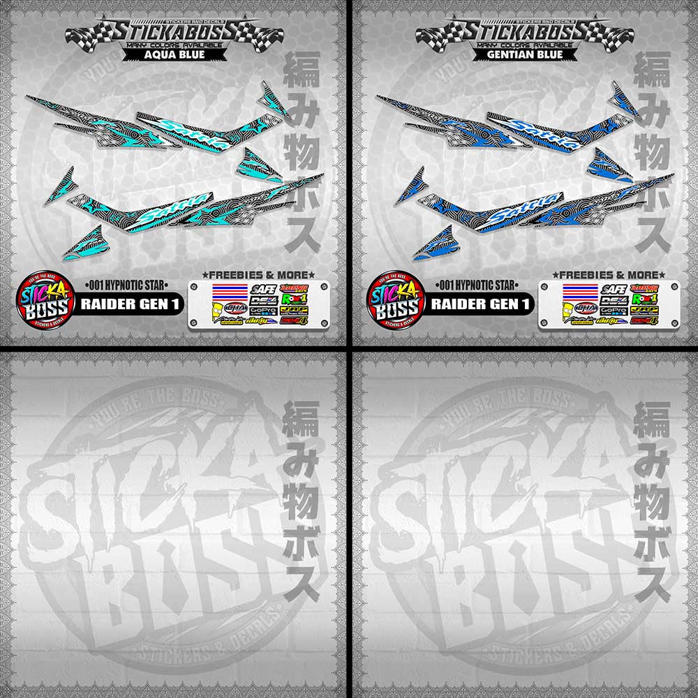 RAIDER GEN 1 MALAYSIAN STICKER DECALS (001 HYPNOTIC STAR)【WITH FREEBIES】