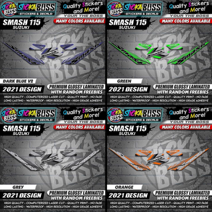 Suzuki Smash 115 Stock Decals ( 2021 DESIGN )【WITH FREEBIES】