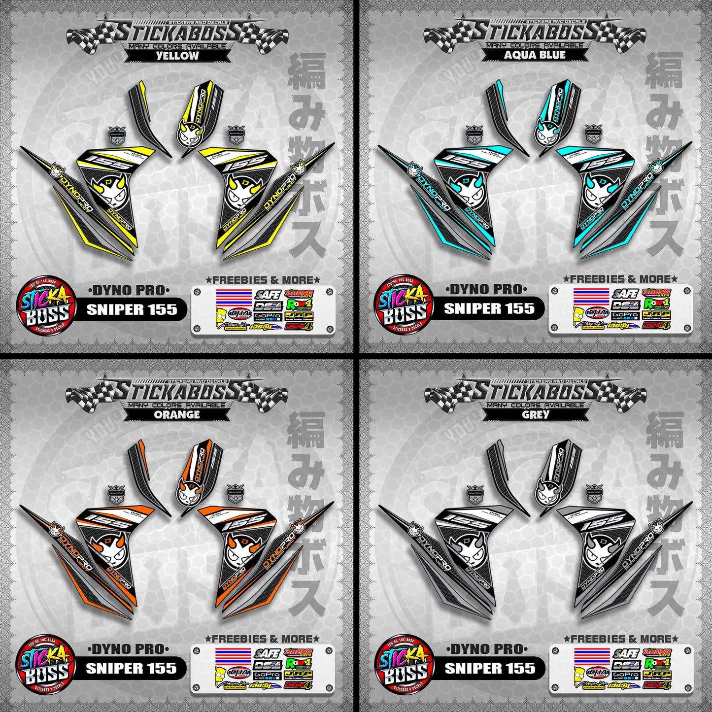 SNIPER 155 STICKER DECALS ( DYNO PRO )【WITH FREEBIES】