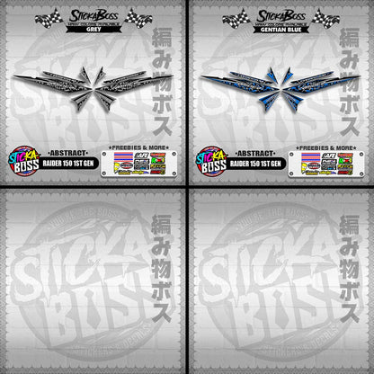 RAIDER 150 1ST GEN DECALS ( ABSTRACT)【WITH FREEBIES】