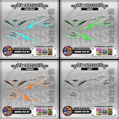 【PREMIUM UV PRINT】TRANSPARENT AEROX 155 V2 DECALS ( 2024 NVX THAI CUSTOM )【WITH FREEBIES】