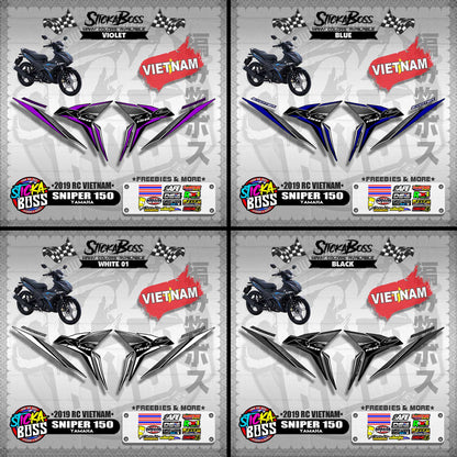 SNIPER 150 STOCK DECALS ( 2019 RC VIETNAM )【WITH FREEBIES】