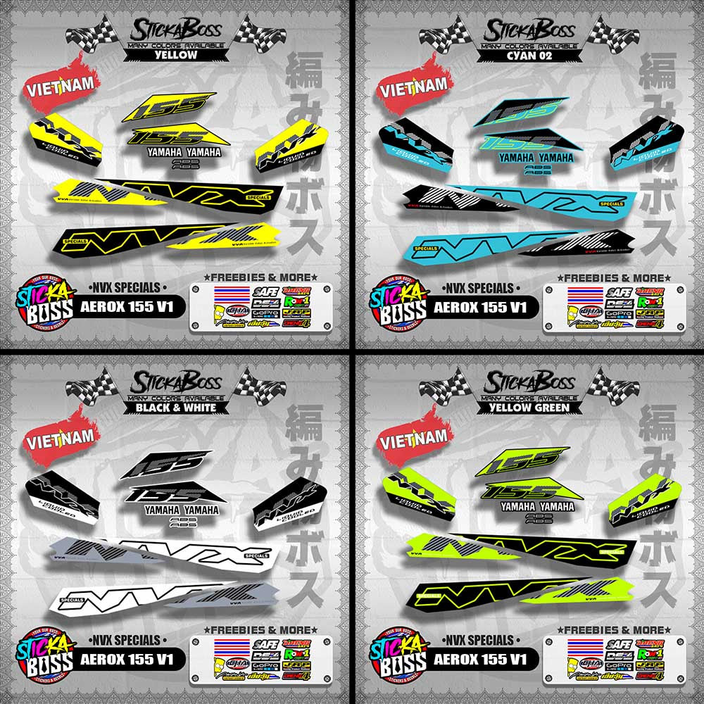 AEROX 155 V1 VIETNAM DECALS ( NVX SPECIALS )【WITH FREEBIES】