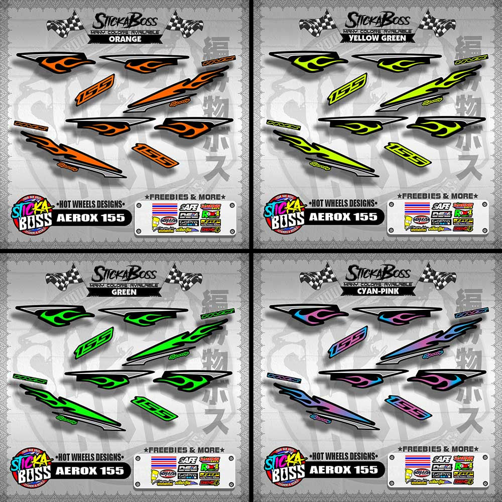 AEROX 155 DECALS ( HOT WHEELS DESIGNS )【WITH FREEBIES】