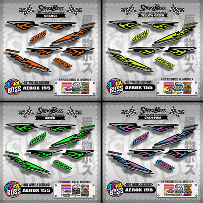AEROX 155 DECALS ( HOT WHEELS DESIGNS )【WITH FREEBIES】