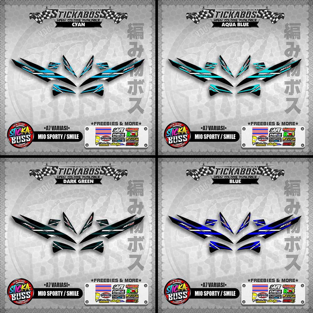 MIO SPORTY / SMILE INDO STICKER DECALS ( A7 VARIASI ) 【WITH FREEBIES】