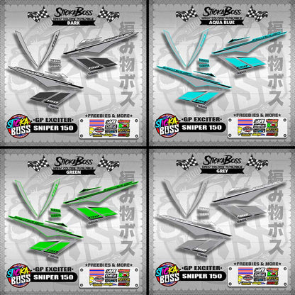 SNIPER 150 STOCK DECALS ( GP EXCITER )【WITH FREEBIES】