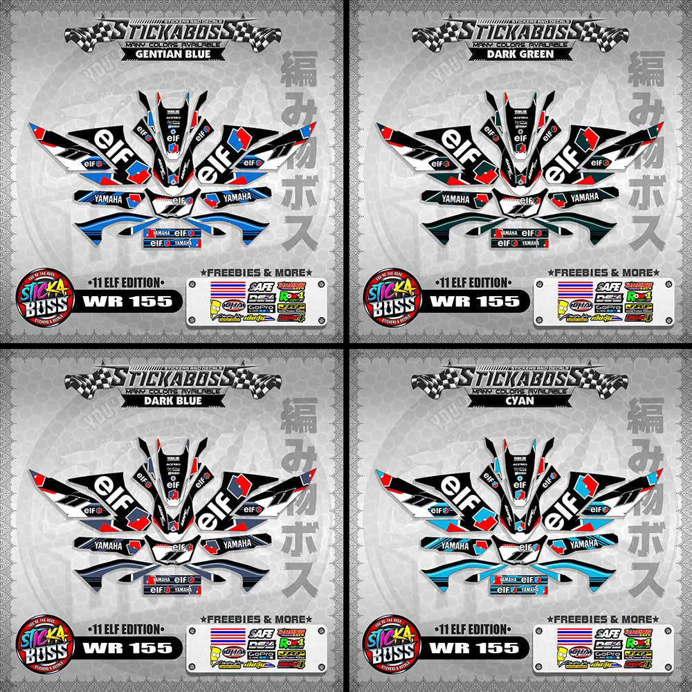 WR 155 STICKER DECALS ( 11 ELF EDITION )【WITH FREEBIES】