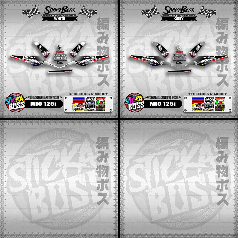 MIO 125i DECALS ( PETRONAS BARRACUDA EDITION VERSION 2 )【WITH FREEBIES】