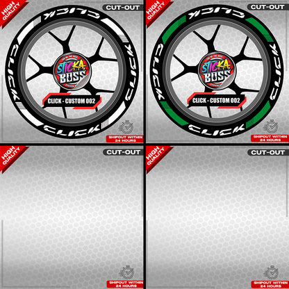 CLICK 125 / 150 / 160 MAGS STICKER SET  ( 2 MAGS ) - CUSTOM 002 | VINYL WATERPROOF CUT-OUT DECALS