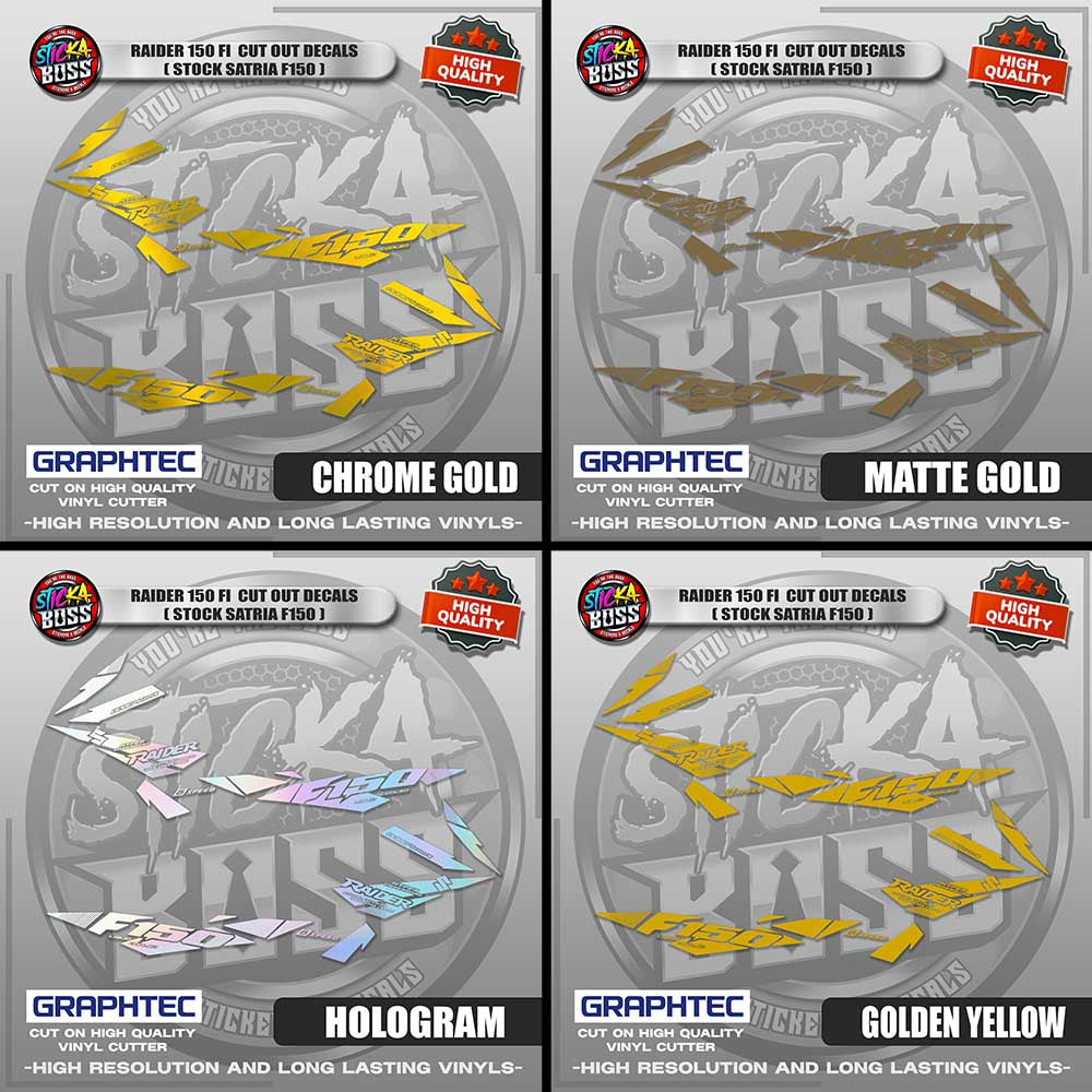 RAIDER 150 FI CUT OUT DECALS ( STOCK SATRIA F150 ) | VINYL WATERPROOF CUT-OUT STICKER DECALS