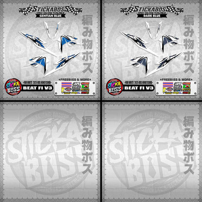 BEAT FI V3 INDO STICKER DECALS ( FOR WHITE  2025 RRS HONEYCOMB )【WITH FREEBIES】