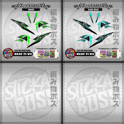 BEAT FI V3 INDO STICKER DECALS ( 2025 RRS HONEYCOMB )【WITH FREEBIES】
