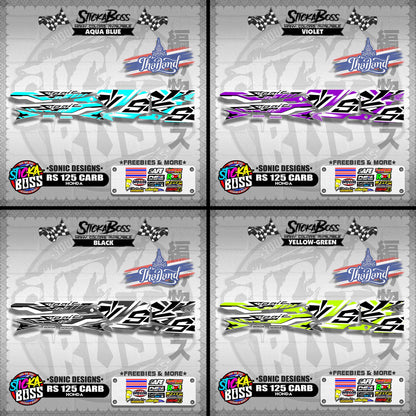 RS 125 CARB THAI DECALS ( SONIC DESIGNS )【WITH FREEBIES】