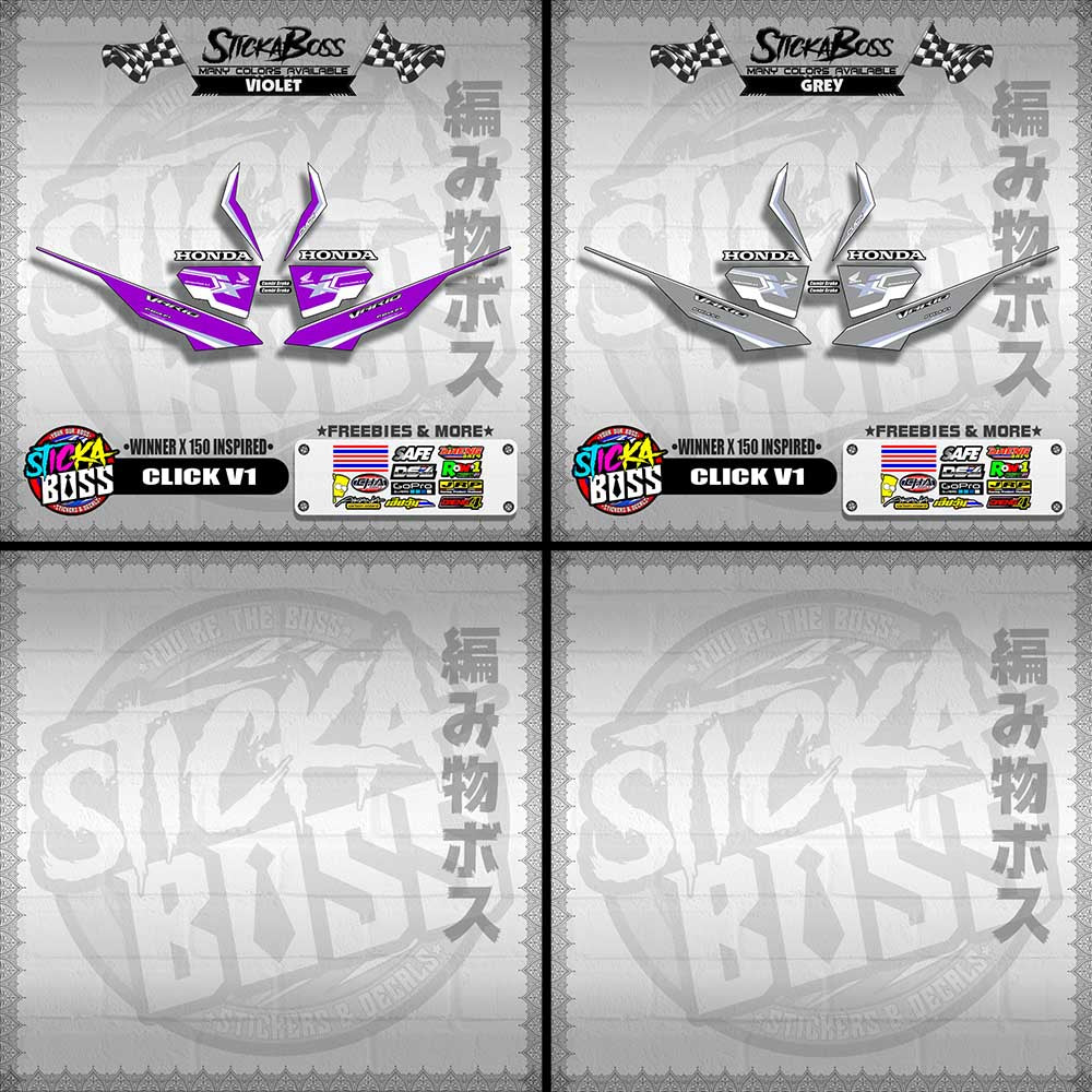 CLICK V1 DECALS ( WINNER X 150 INSPIRED )【WITH FREEBIES】