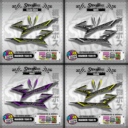 RAIDER 150 FI DECALS ( 2016 TRIANGULAR LINES MOTIF )【WITH FREEBIES】