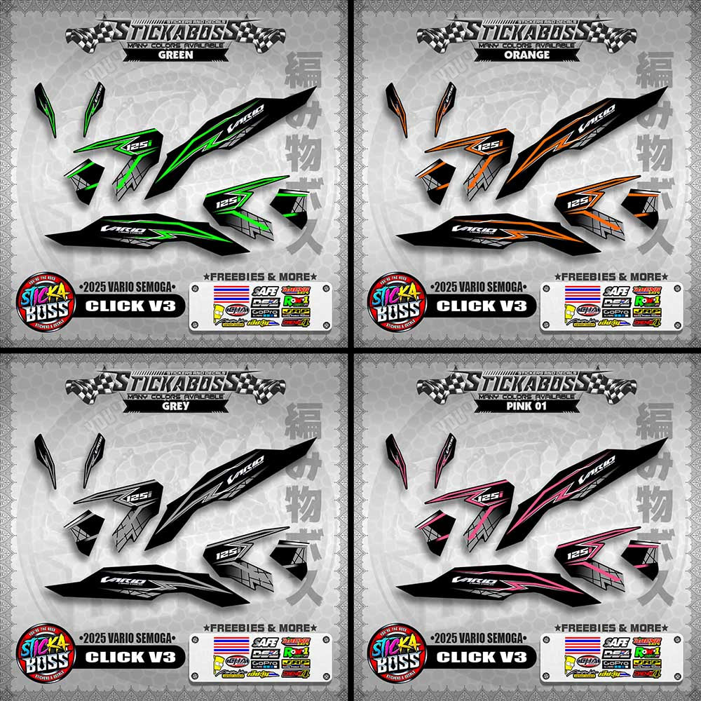 CLICK V3 INDO STICKER DECALS ( 2025 VARIO SEMOGA  )【WITH FREEBIES】