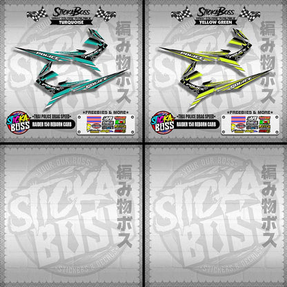 RAIDER 150 REBORN CARB DECALS ( THAI POLICE DRAG SPEED )【WITH FREEBIES】