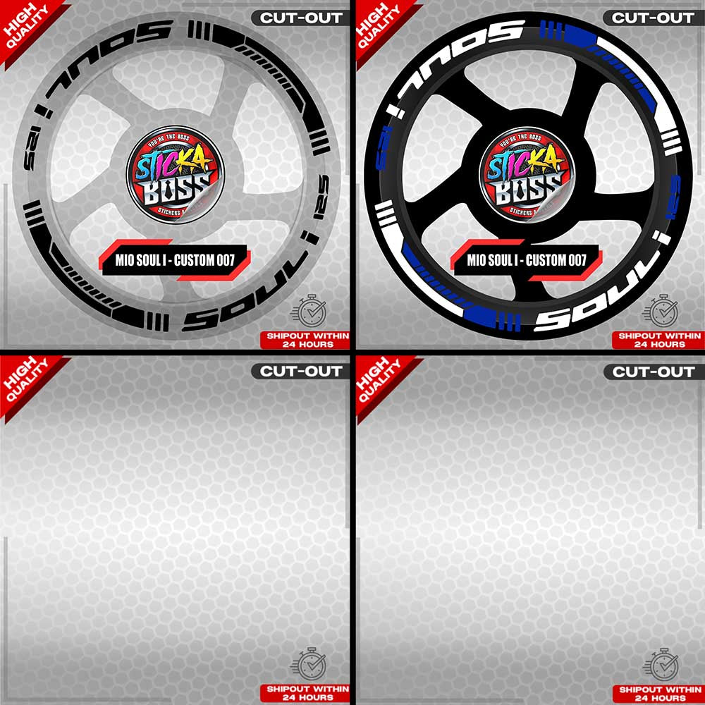 MIO SOUL I 125 MAG STICKER SET ( 2 MAGS ) - CUSTOM 007 | VINYL WATERPROOF CUT-OUT DECALS