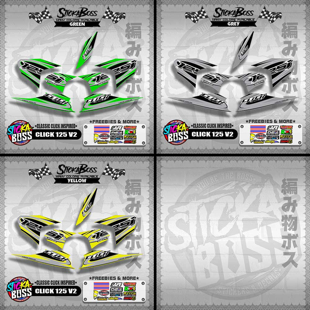 CLICK 125 V2 DECALS ( CLASSIC CLICK INSPIRED )【WITH FREEBIES】
